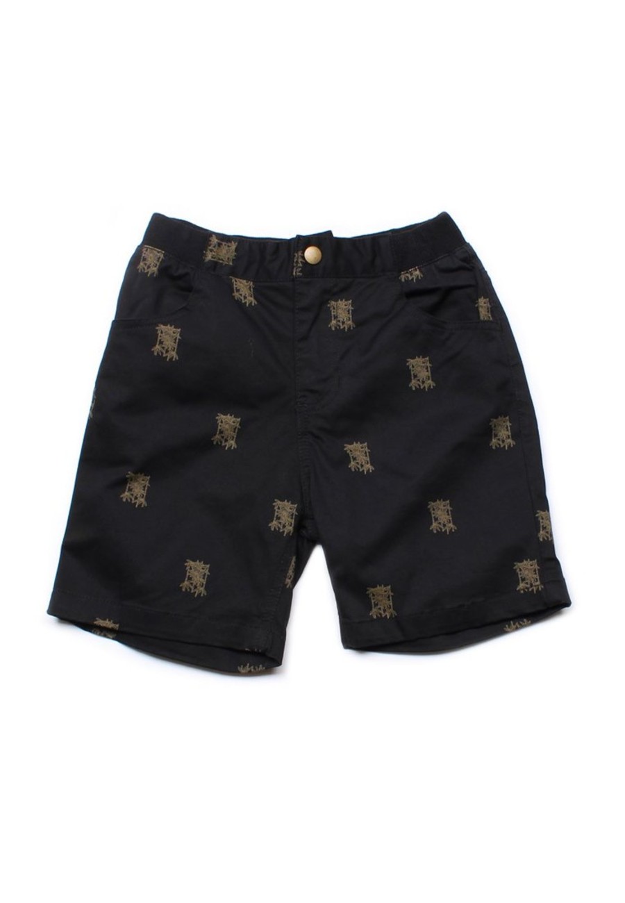 Boys moleyapparels | Bamboo Print Shorts Black (Boy'S Shorts)