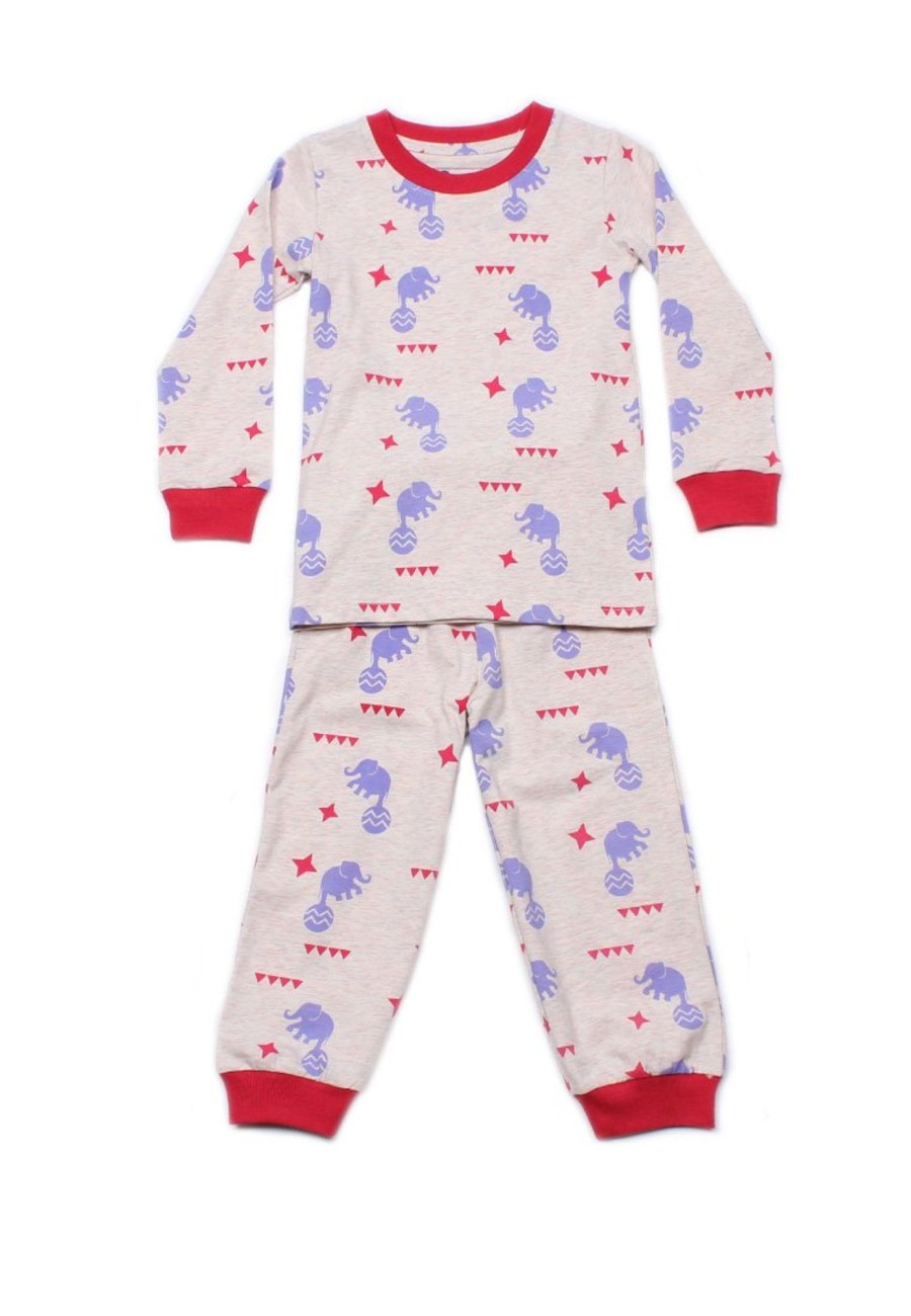 Kids Pyjamas moleyapparels | Elephant Print Pyjamas Set Heather (Kids' Pyjamas)