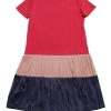 Matching Sets moleyapparels | Colour Block Tiered Ladies Pleated Ladies Dress Red