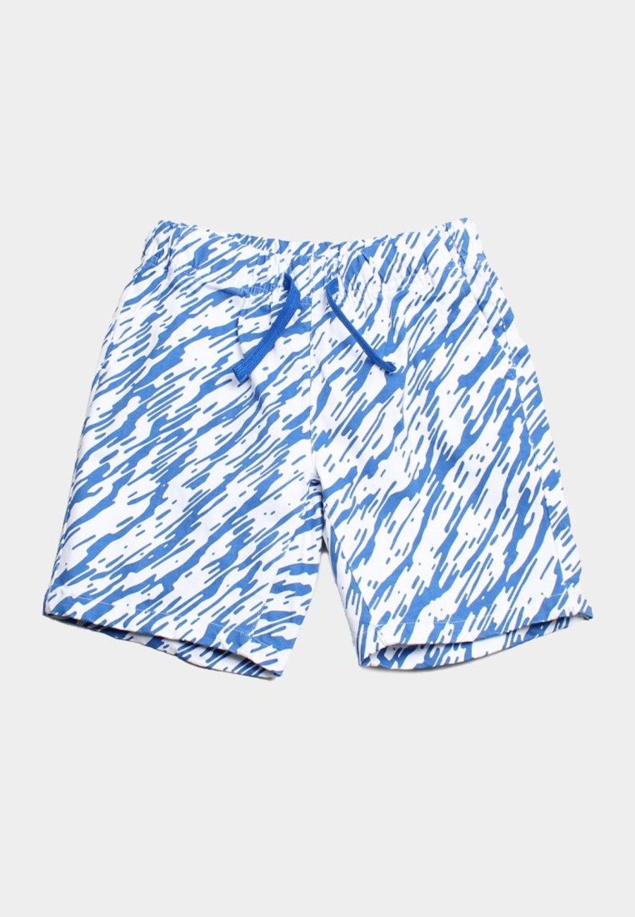 Matching Sets moleyapparels | Wave Casual Drawstring Shorts White (Boy'S Shorts)