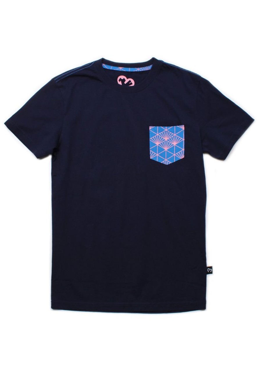 Matching Sets moleyapparels | Japanese Sunray Pocket T-Shirt Navy (Men'S T-Shirt)