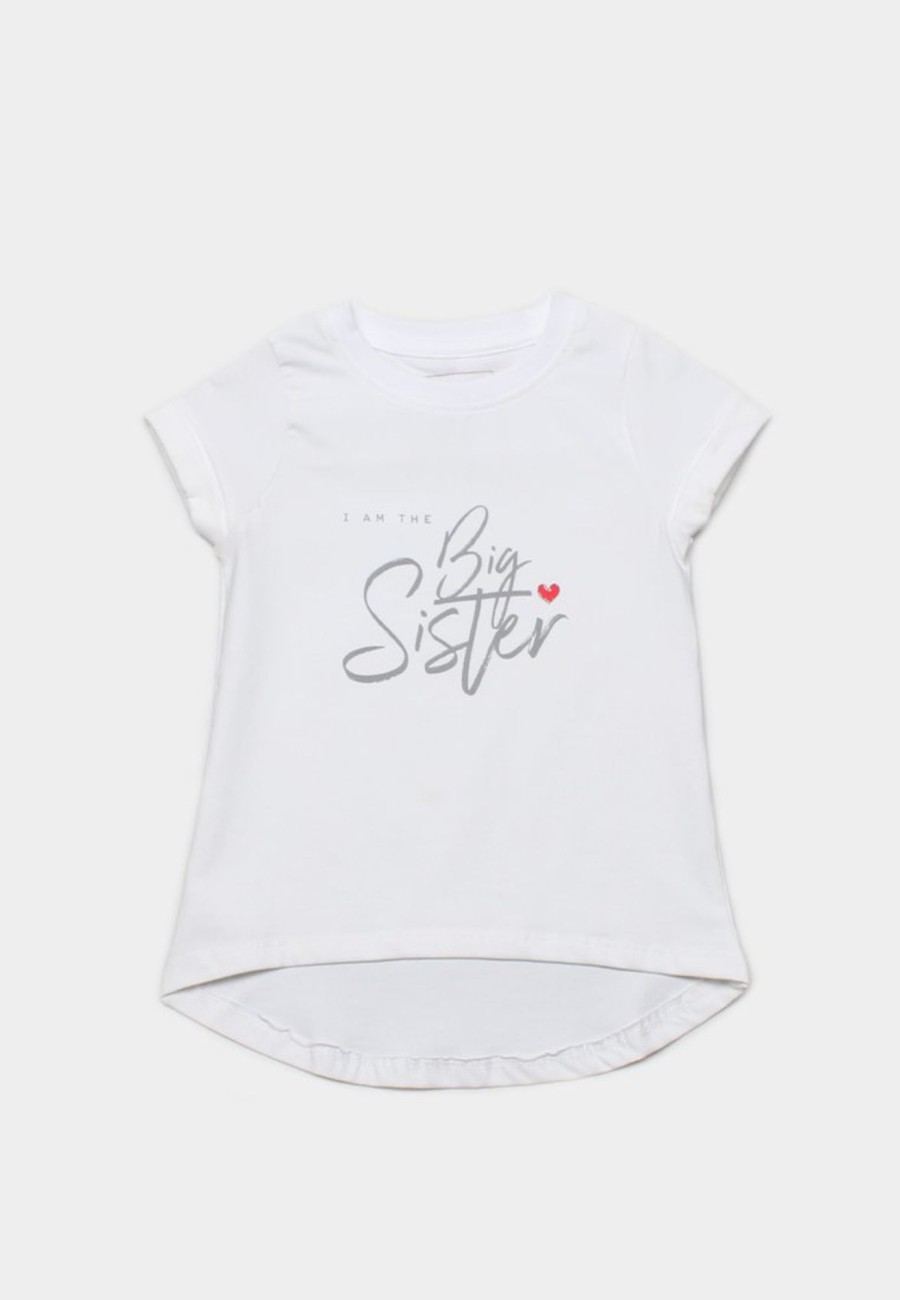 Girls moleyapparels | Big Sister T-Shirt White (Girl'S Top)