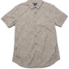 Matching Sets moleyapparels | Weave Print Short Sleeve Shirt Khaki (Men'S Shirt)