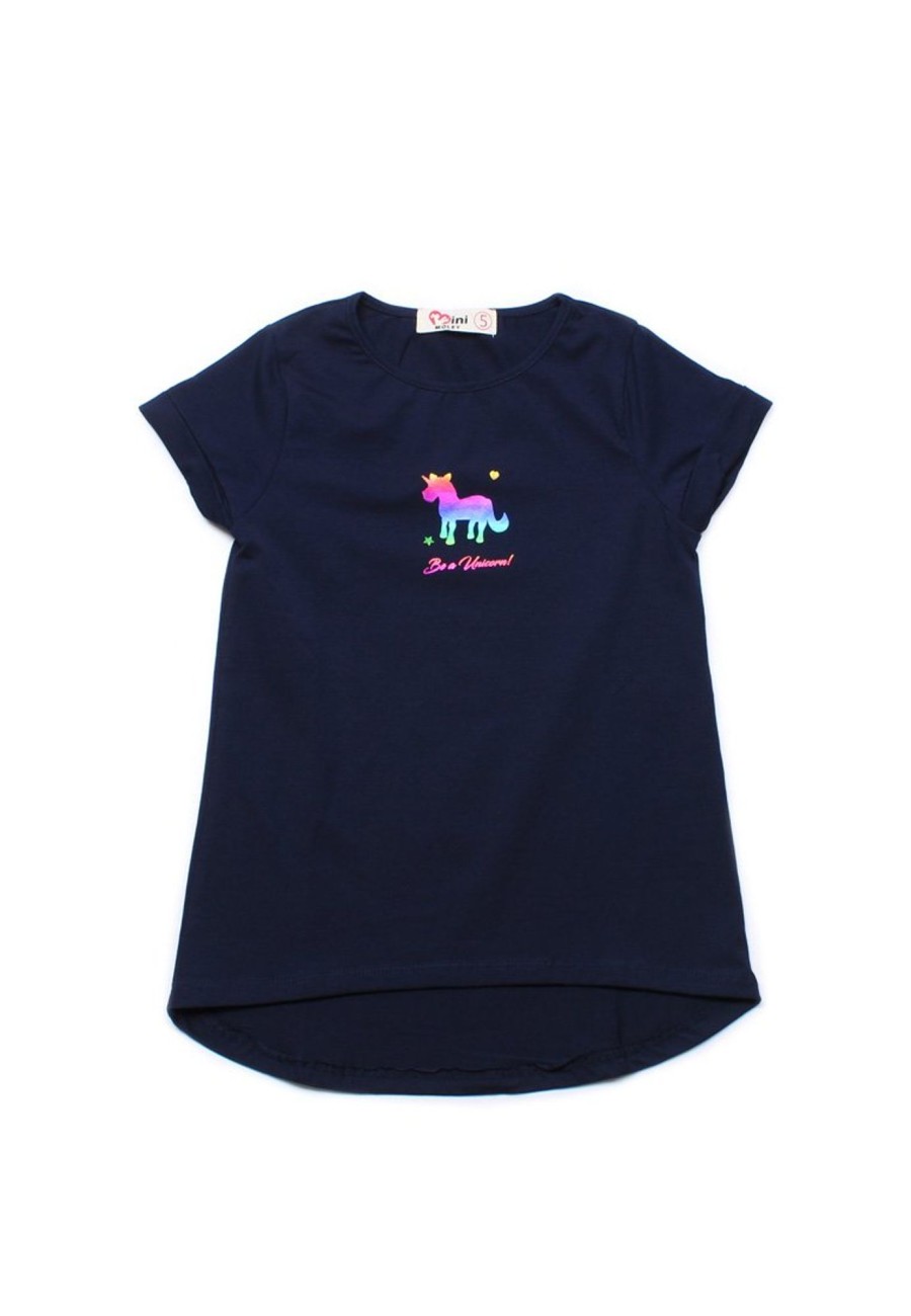 Girls moleyapparels | Be A Unicorn T-Shirt Navy (Girl'S Top)