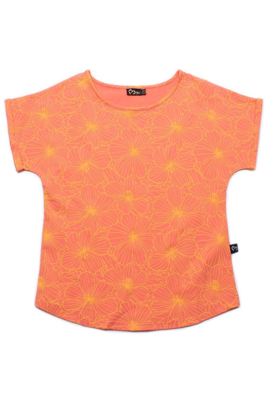 Ladies moleyapparels | Magnolia Print Blouse Pink (Ladies' Top)