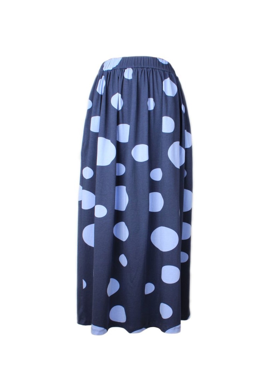 Ladies moleyapparels | Polka Dot 2 Way Midi Skirt Blue (Ladies' Bottom)