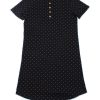 Ladies moleyapparels | Polka Dots Print Polo Shift Dress Black (Ladies' Dress)