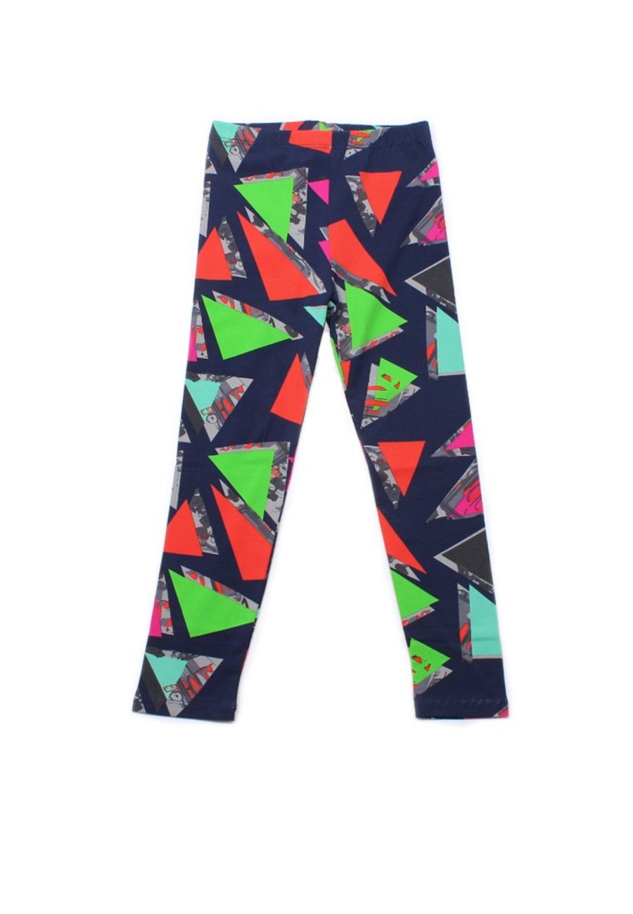 Matching Sets moleyapparels | Art Triangles Print Leggings Navy (Girl'S Bottom)