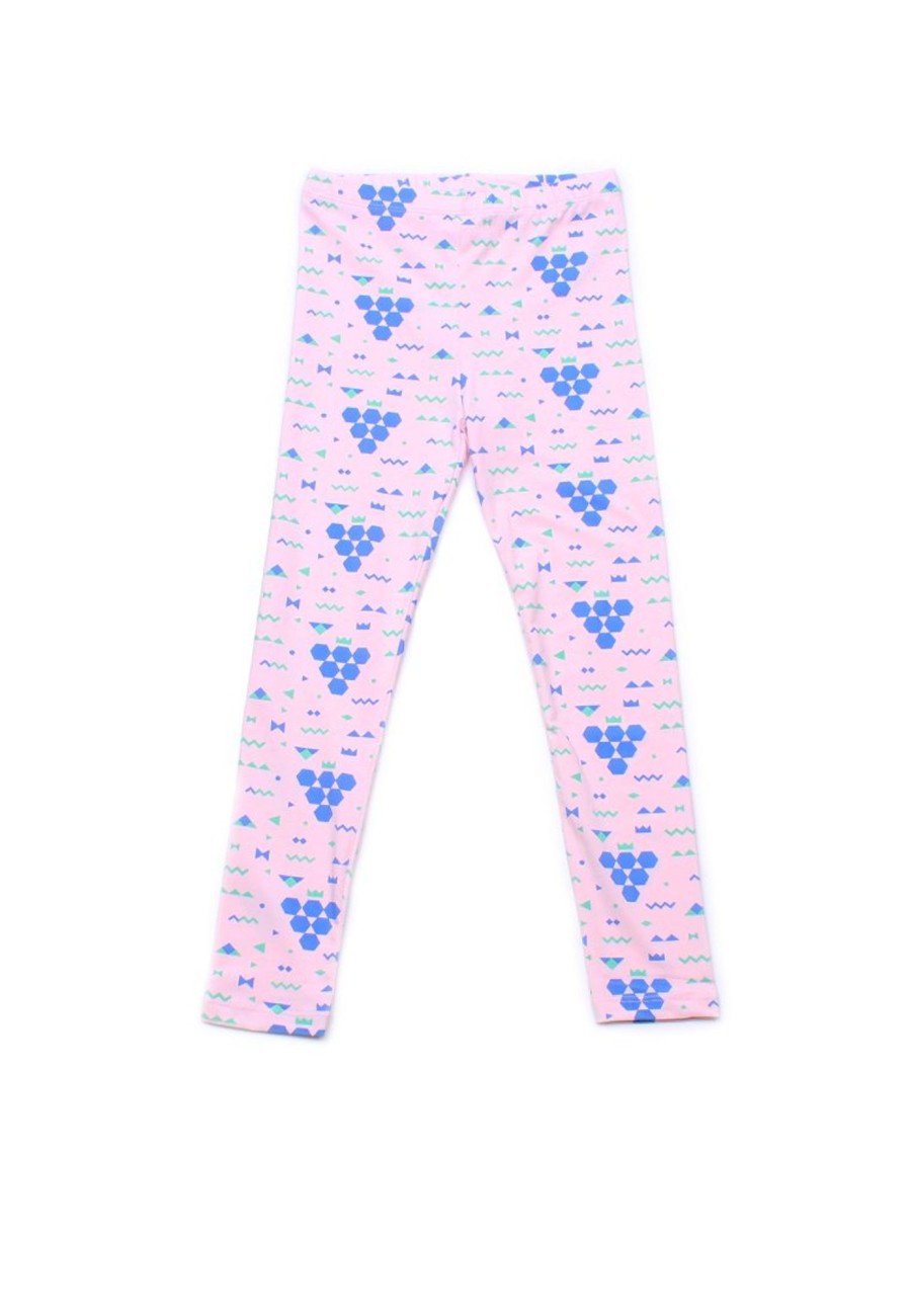 Girls moleyapparels | Geometric Grapes Print Leggings Pink (Girl'S Bottom)