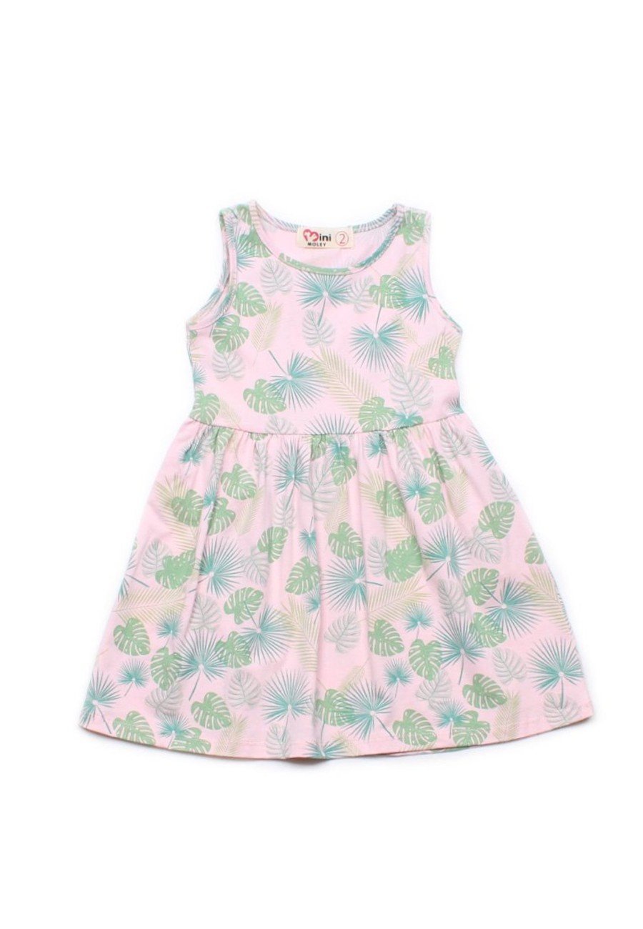 Girls moleyapparels | Foliage Print Dress Pink (Girl'S Dress)