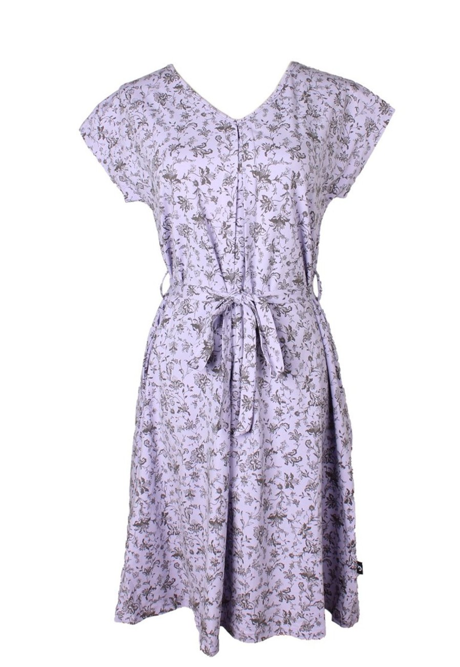 Matching Sets moleyapparels | Ditsy Floral Print Flare Dress Purple (Ladies' Dress)