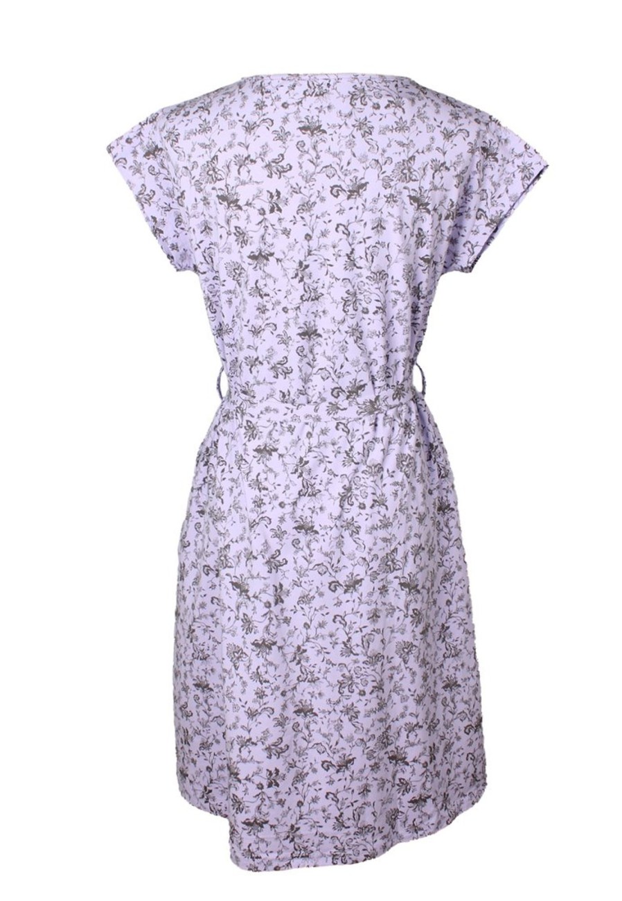 Matching Sets moleyapparels | Ditsy Floral Print Flare Dress Purple (Ladies' Dress)