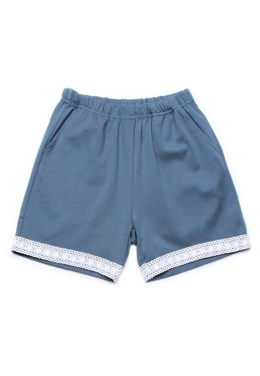 Girls moleyapparels | Lace Line Casual Shorts Blue (Girl'S Shorts)