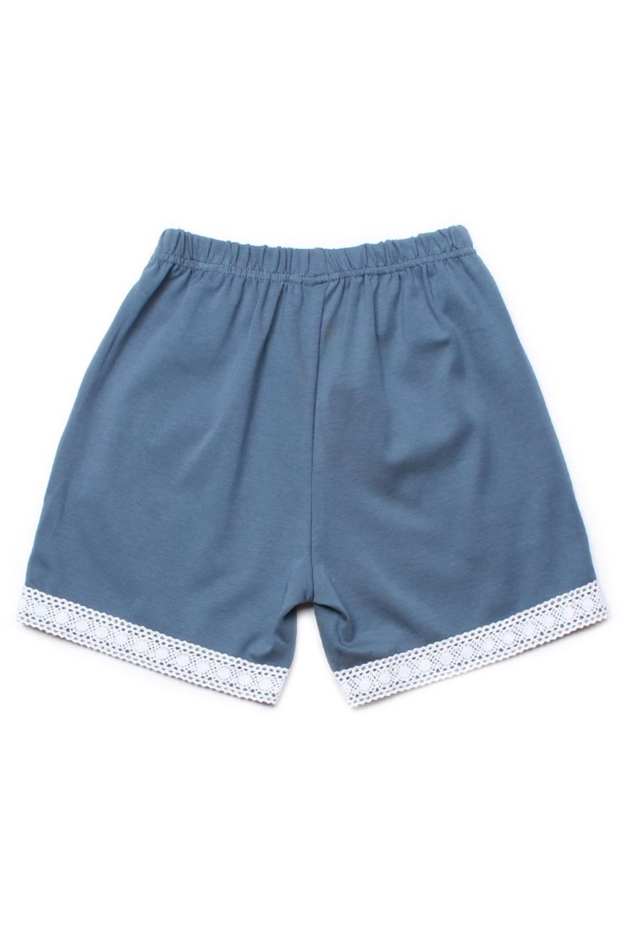 Girls moleyapparels | Lace Line Casual Shorts Blue (Girl'S Shorts)