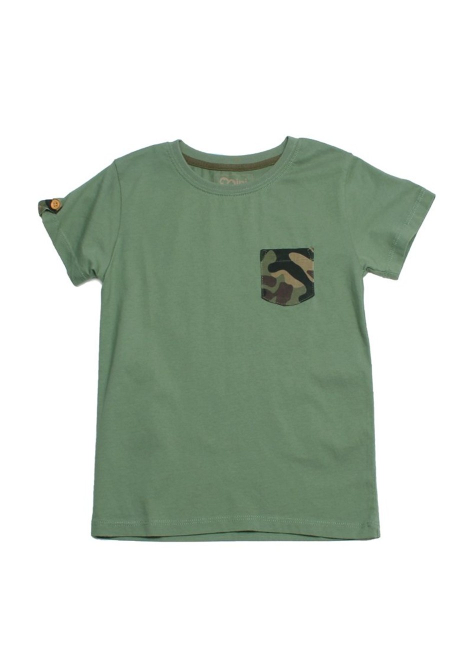 Matching Sets moleyapparels | Camo Pocket Premium T-Shirt Green (Boy'S T-Shirt)