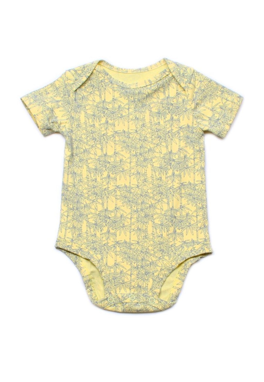 Matching Sets moleyapparels | Bamboo Print Romper Yellow (Baby Romper)