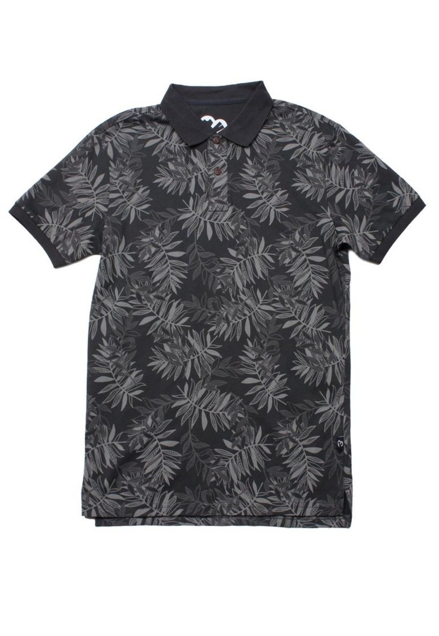 Matching Sets moleyapparels | Tropical Print Polo T-Shirt Grey (Men'S Polo)