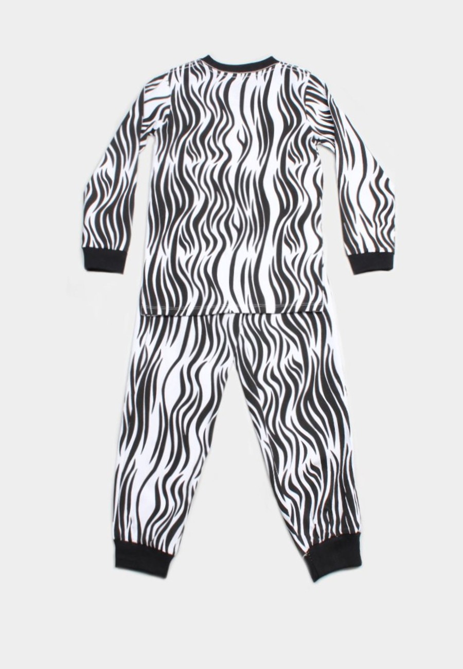 Kids Pyjamas moleyapparels | Zebra Print Pyjamas Set White (Kids' Pyjamas)