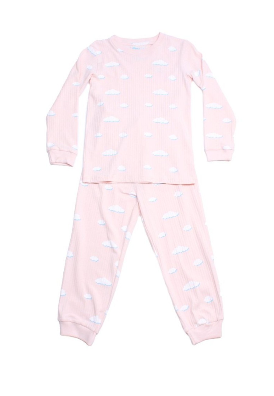 Kids Pyjamas moleyapparels | Clouds Print Pyjamas Set Pink (Kids' Pyjamas)