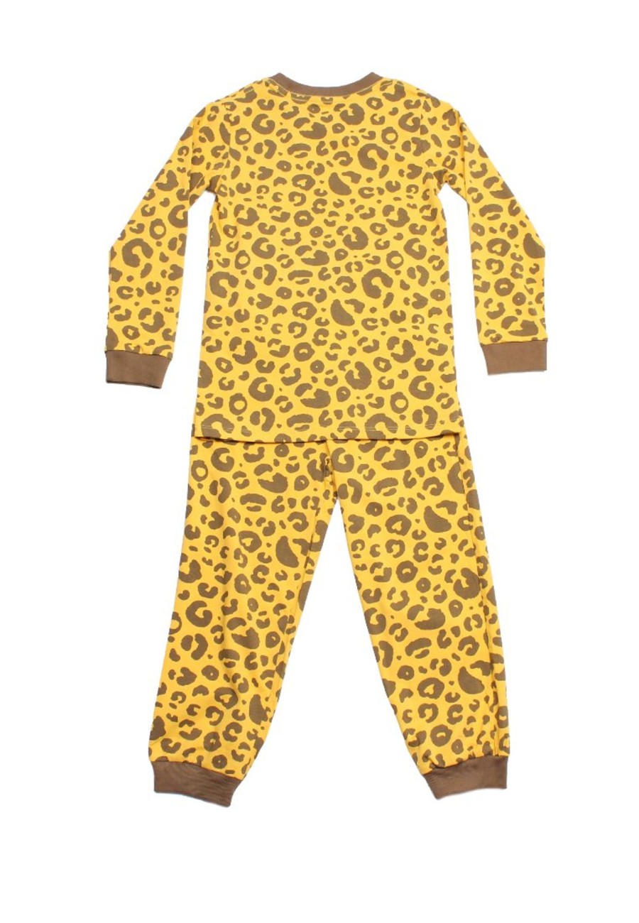 Kids Pyjamas moleyapparels | Leopard Print Pyjamas Set Yellow (Kids' Pyjamas)