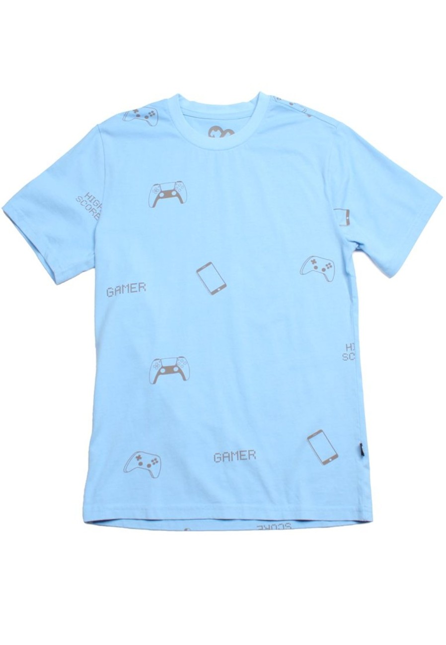 Matching Sets moleyapparels | Gaming Prints T-Shirt Blue (Men'S T-Shirt)