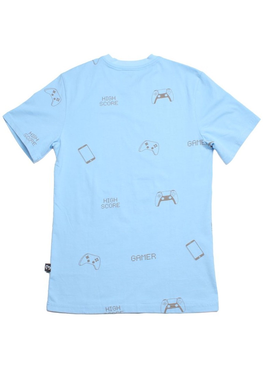 Matching Sets moleyapparels | Gaming Prints T-Shirt Blue (Men'S T-Shirt)