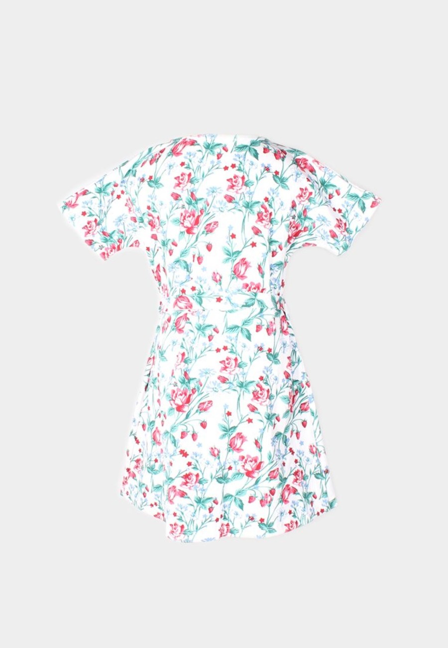 Girls moleyapparels | Floral Print Flare Dress White (Girl'S Dress)