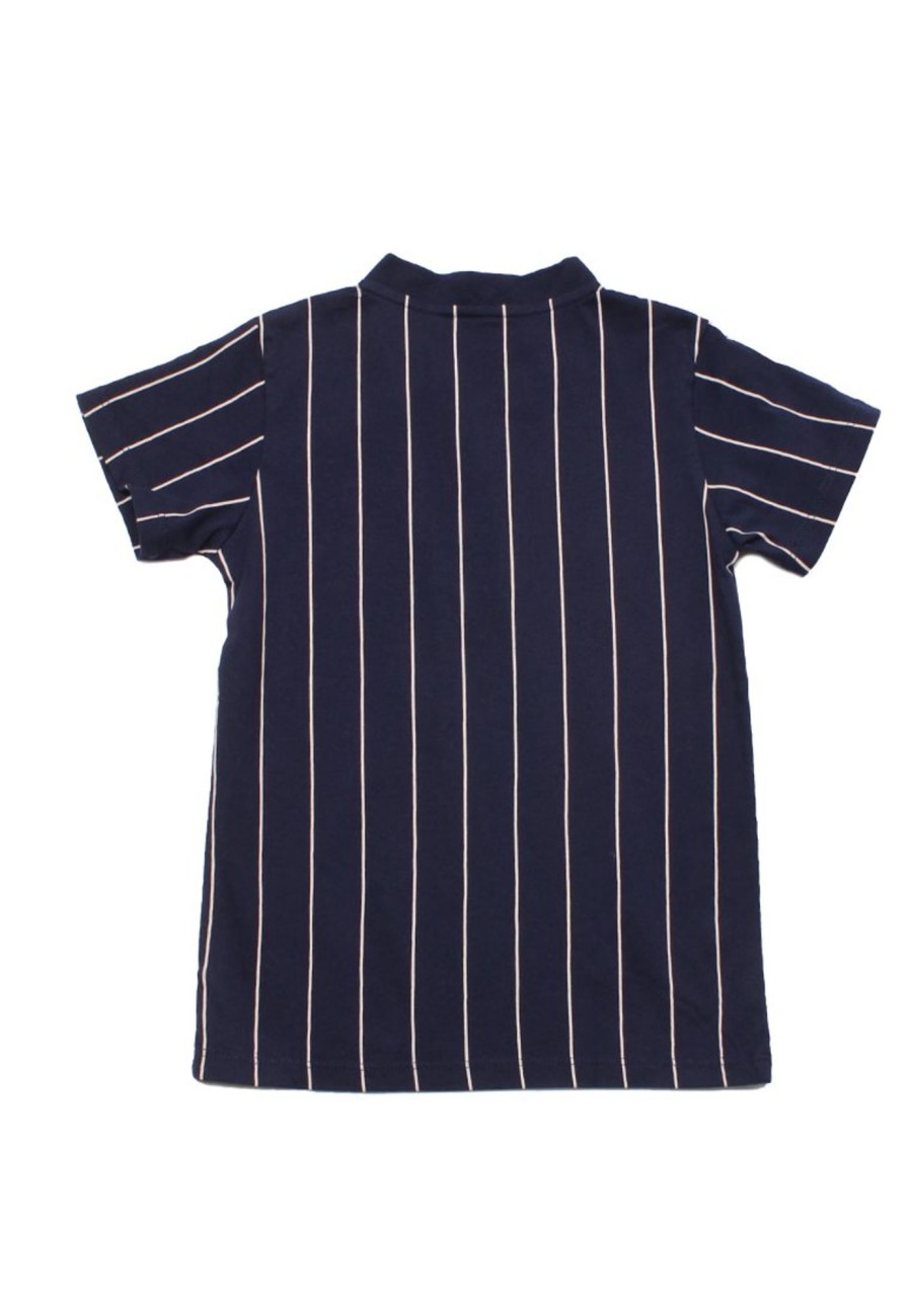 Matching Sets moleyapparels | Awesome Baseball Stripes Henley T-Shirt Navy (Boy'S T-Shirt)