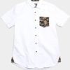 Matching Sets moleyapparels | Camo Detailed Premium Short Sleeve Shirt White (Men'S Shirt)