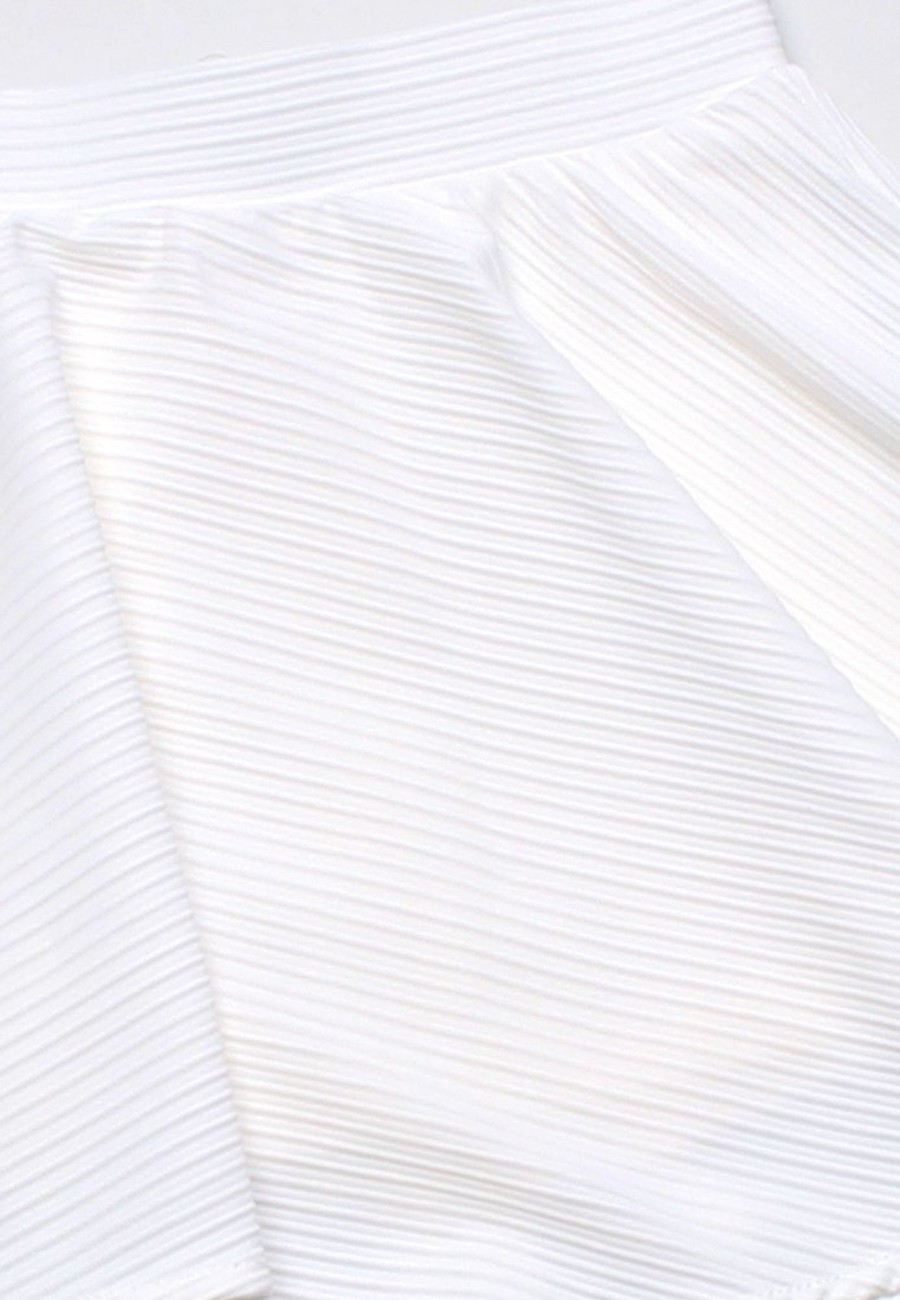 Girls moleyapparels | Ridged Fabric Skirt White (Girl'S Bottom)