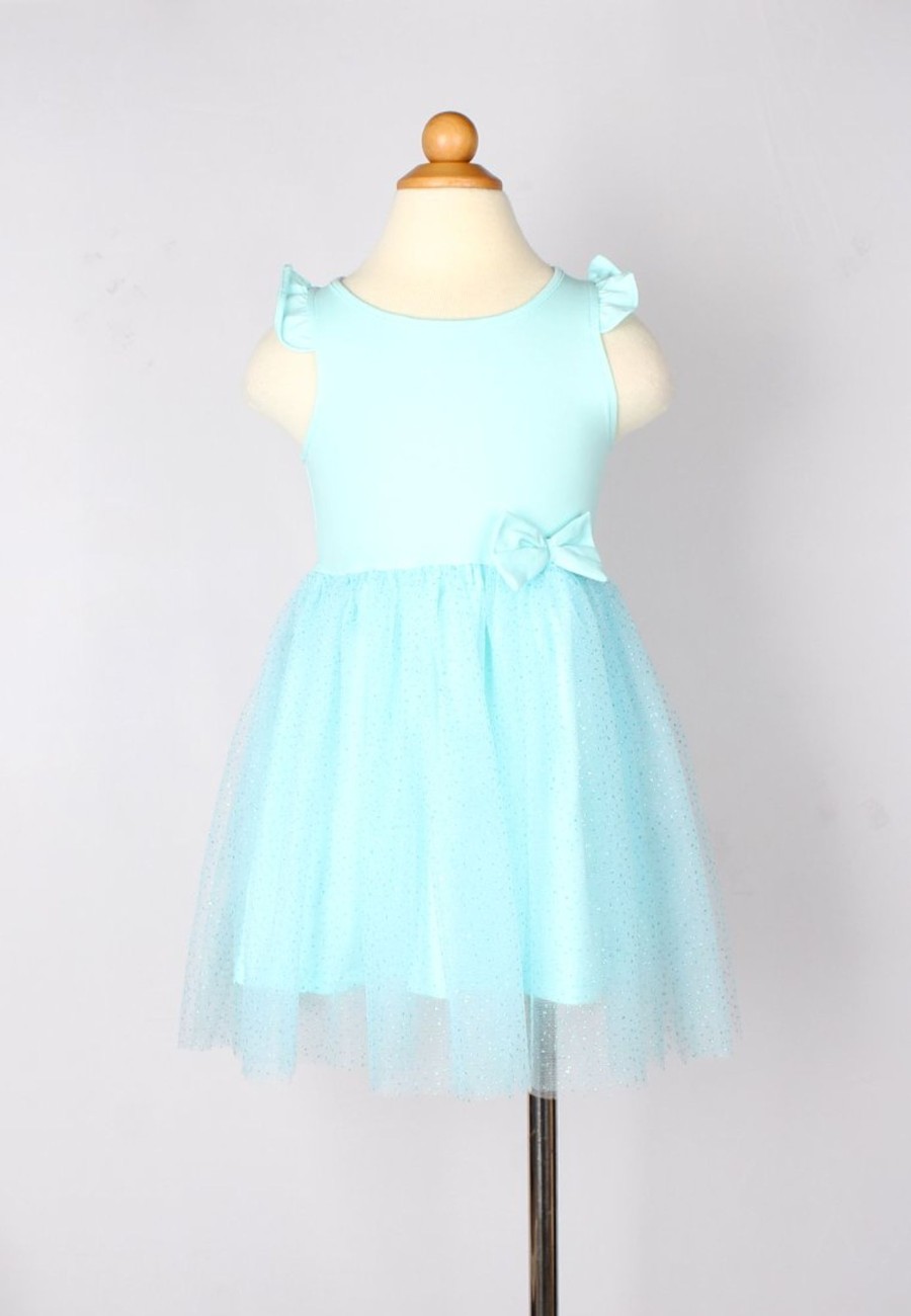 Matching Sets moleyapparels | Glitter Bubble Dress Blue (Girl'S Dress)