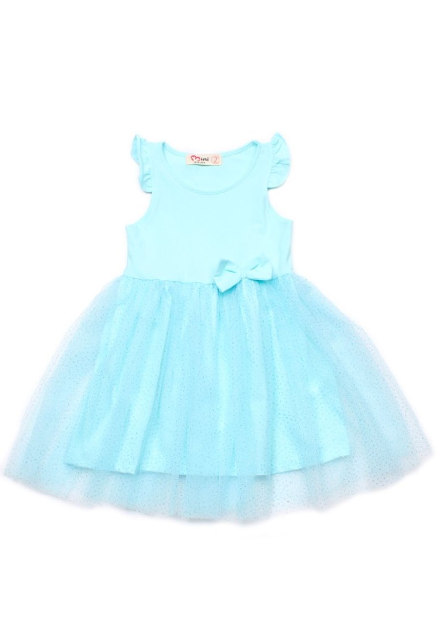 Matching Sets moleyapparels | Glitter Bubble Dress Blue (Girl'S Dress)