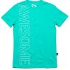 Men moleyapparels | Vertical Awesome T-Shirt Cyan (Men'S T-Shirt)