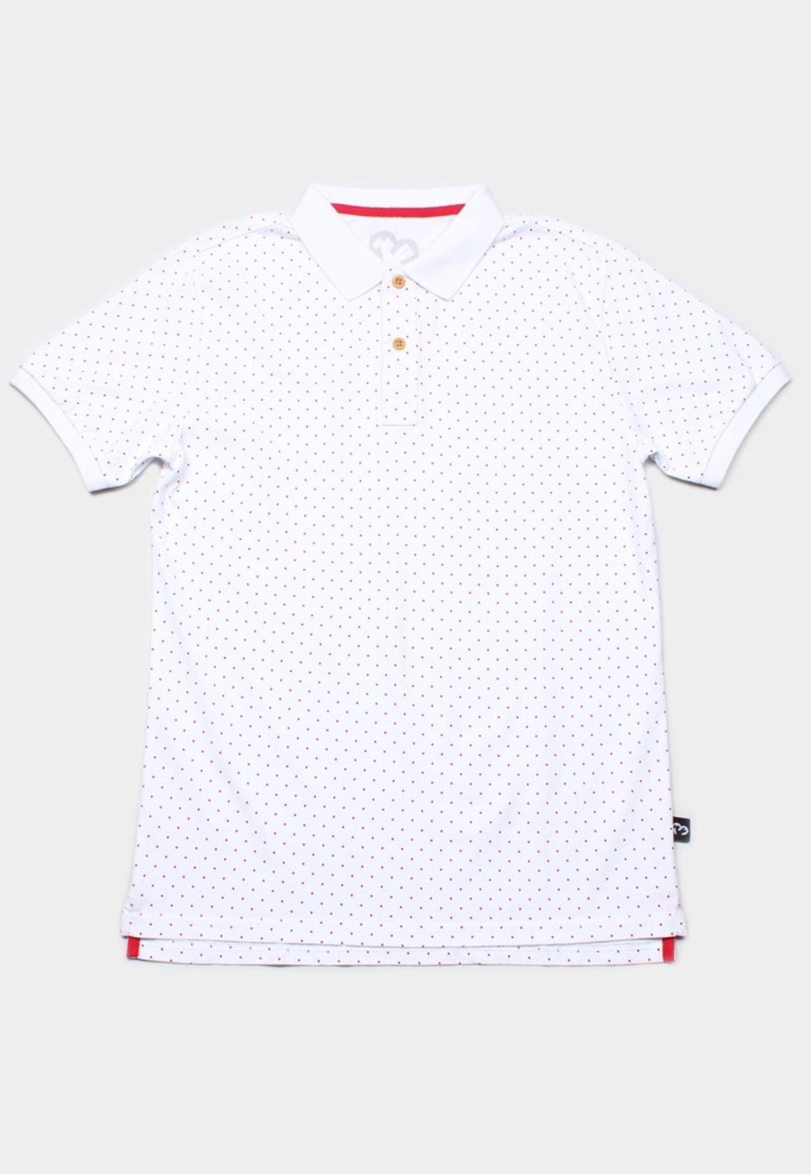 Matching Sets moleyapparels | Polka Dot Polo T-Shirt White (Men'S Polo)