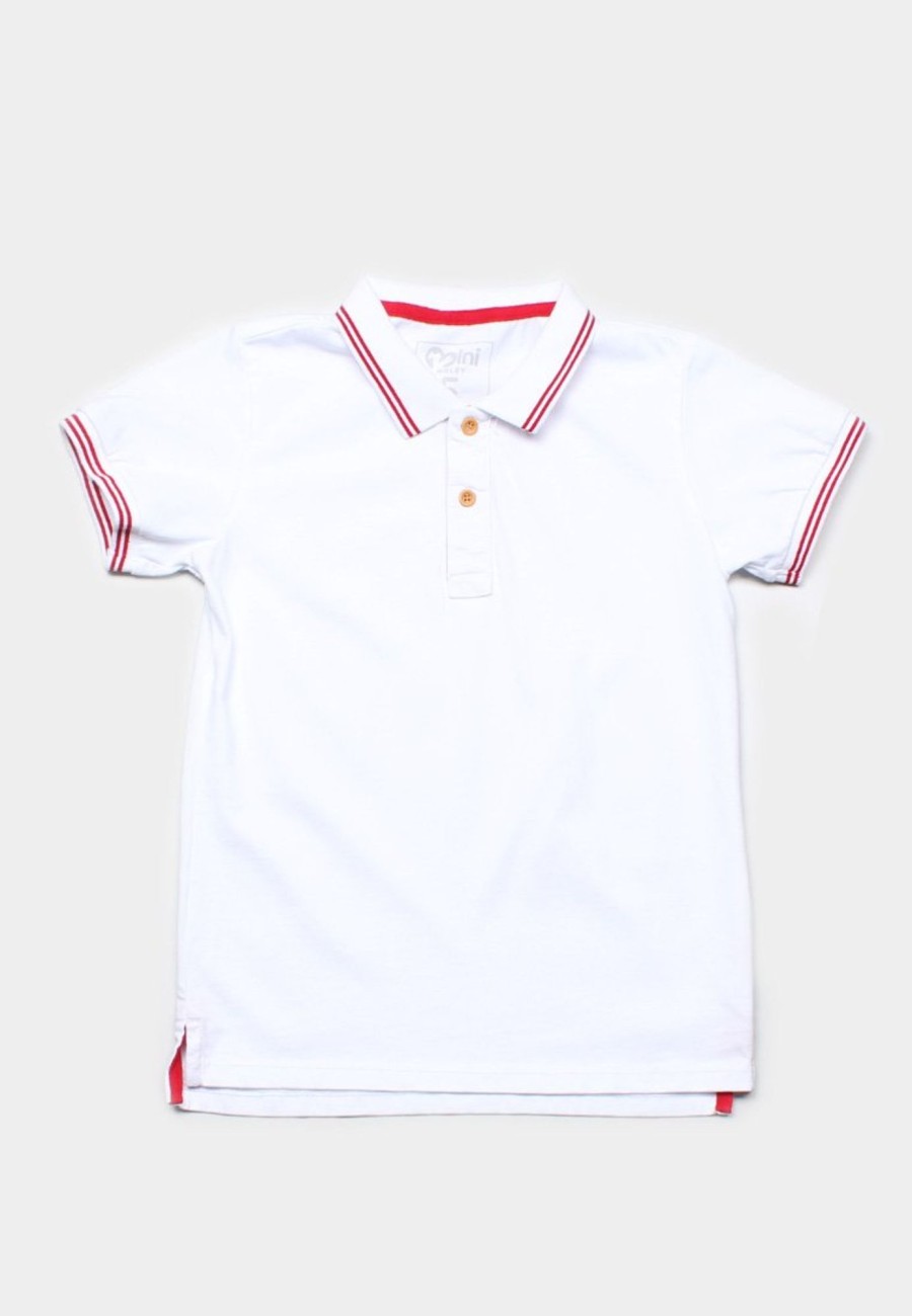 Matching Sets moleyapparels | Twin Tipped Polo T-Shirt White (Boy'S T-Shirt)