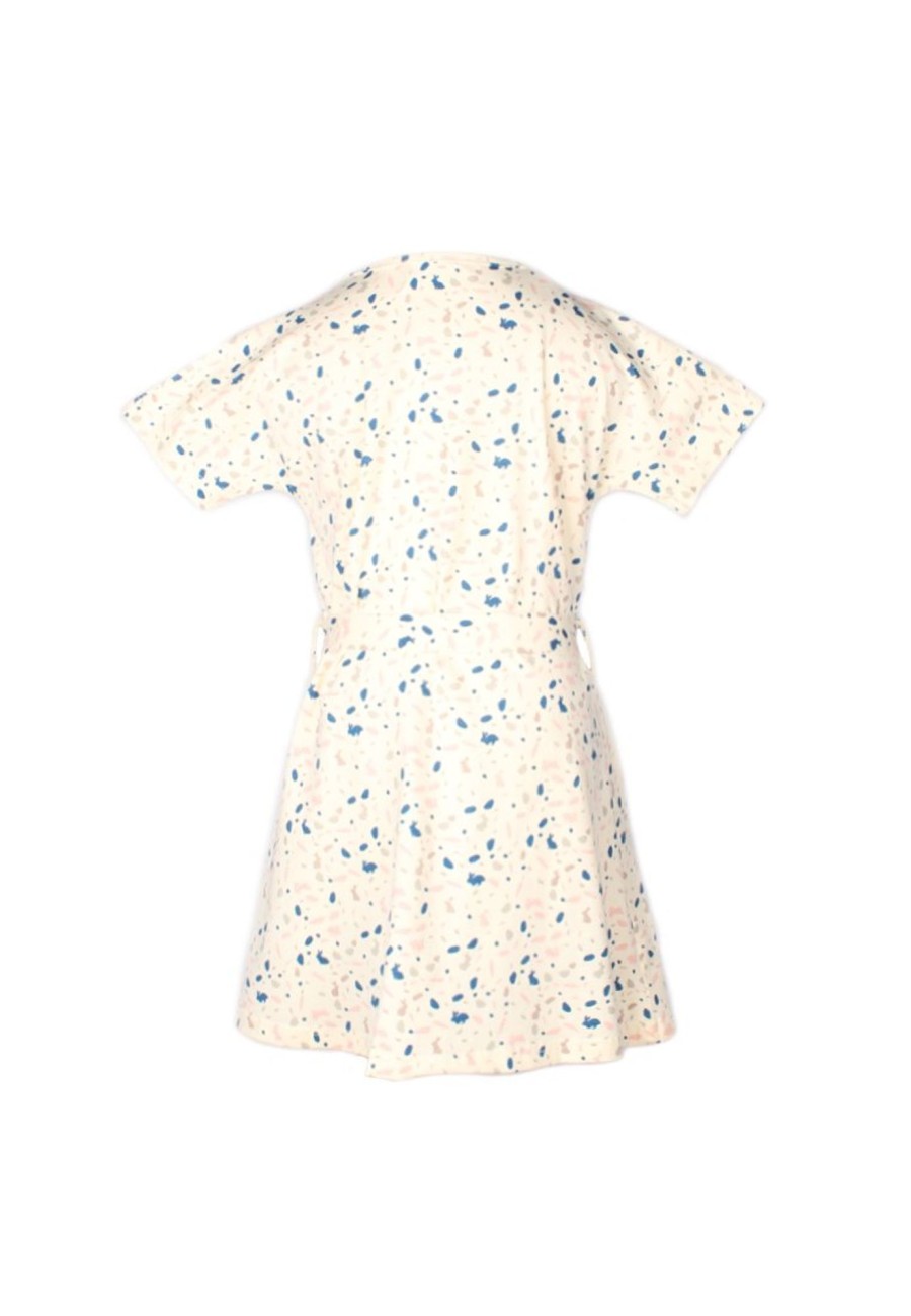 Matching Sets moleyapparels | Terrazzo Bunny Print Flare Dress Cream (Girl'S Dress)