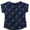 Matching Sets moleyapparels | Fish Print Blouse Navy (Ladies' Top)