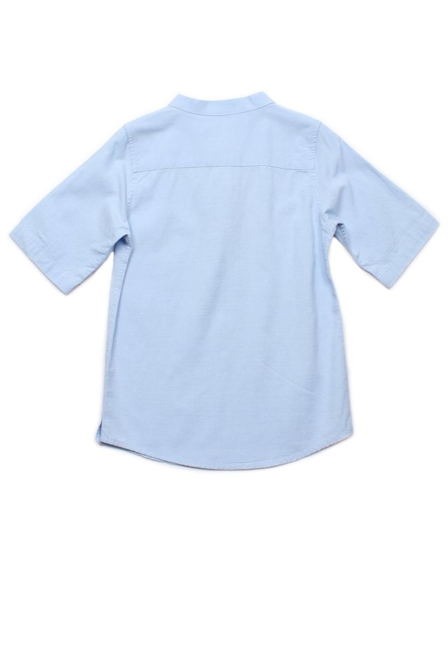 Matching Sets moleyapparels | Oriental Styled 3/4 Sleeve Shirt Blue (Boy'S Shirt)