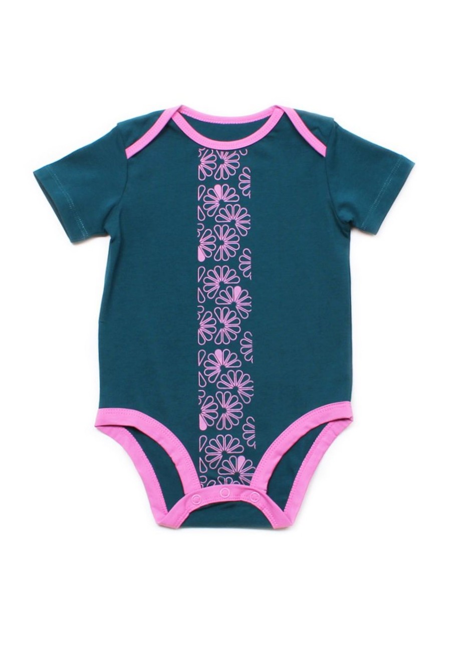 Babies moleyapparels | Floral Patterned Print Romper Turquoise (Baby Romper)