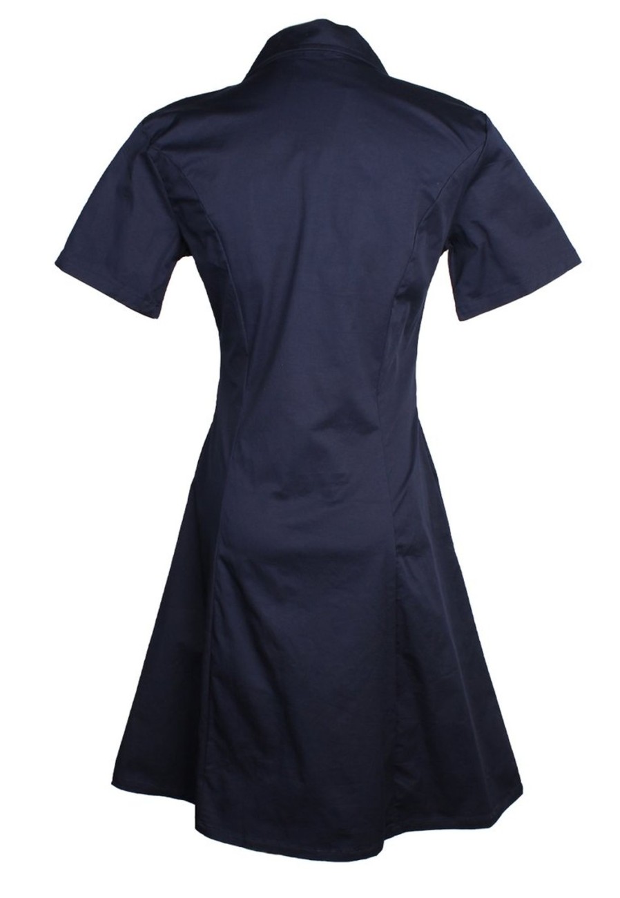 Matching Sets moleyapparels | Classic Cotton Twill Button Down Dress Ladies Navy