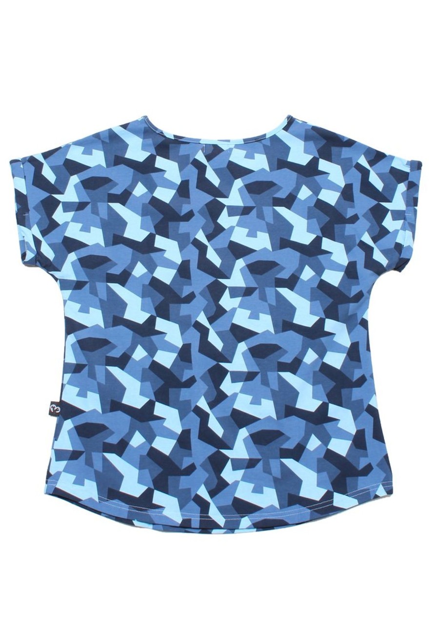 Matching Sets moleyapparels | Camo Print Blouse Navy (Ladies' Top)