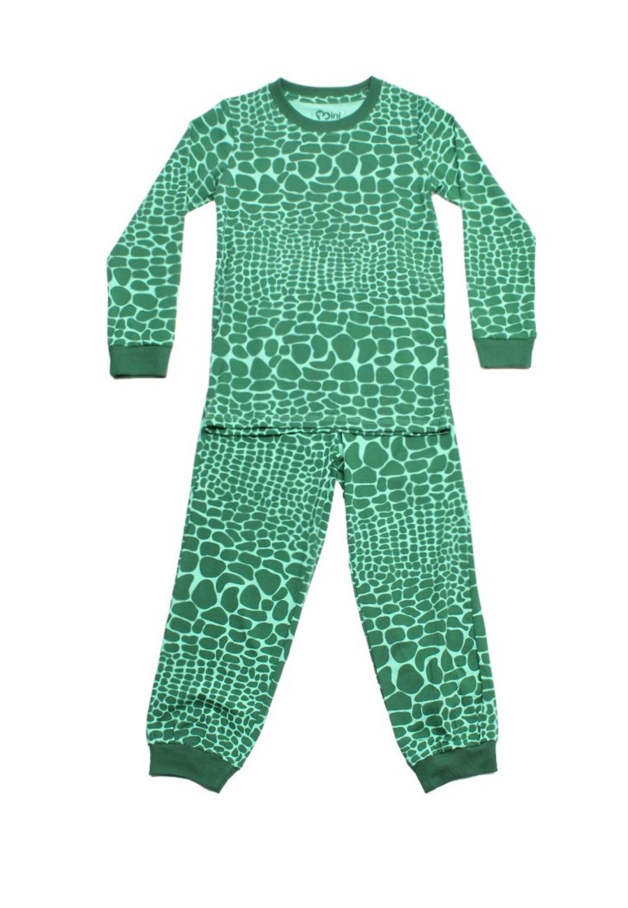 Kids Pyjamas moleyapparels | Crocodile Print Pyjamas Set Green (Kids' Pyjamas)