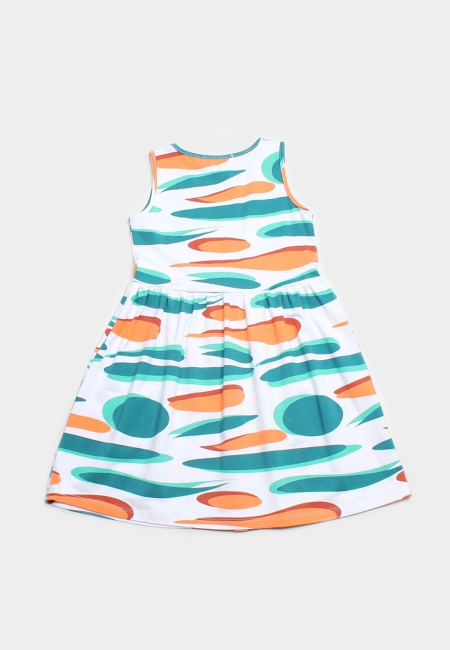 Matching Sets moleyapparels | Bubbles Print Dress White (Girl'S Dress)