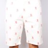 Men moleyapparels | Bamboo Print Bermudas White (Men'S Bottom)