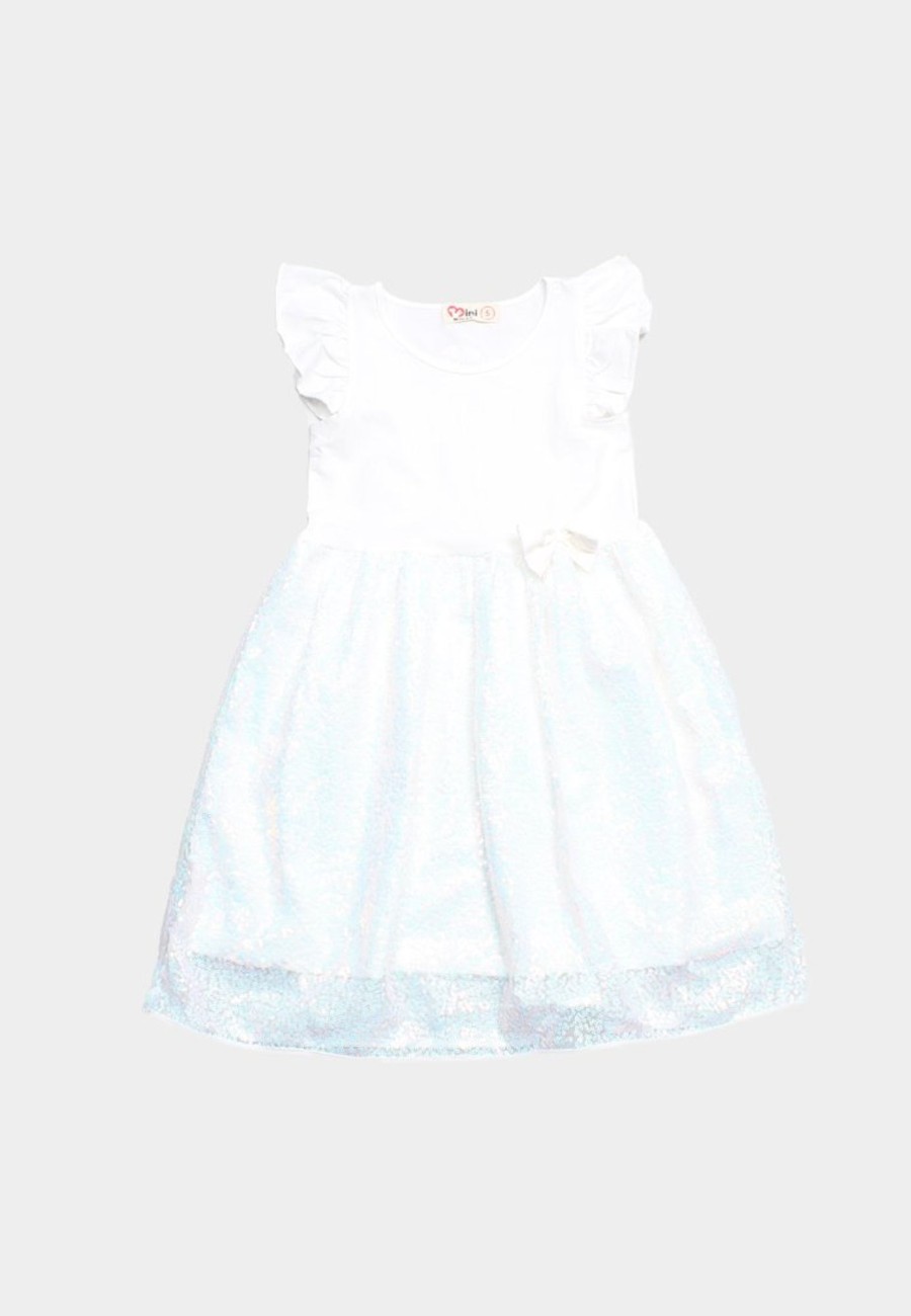 Girls moleyapparels | Sequin Premium Dress White (Girl'S Dress)