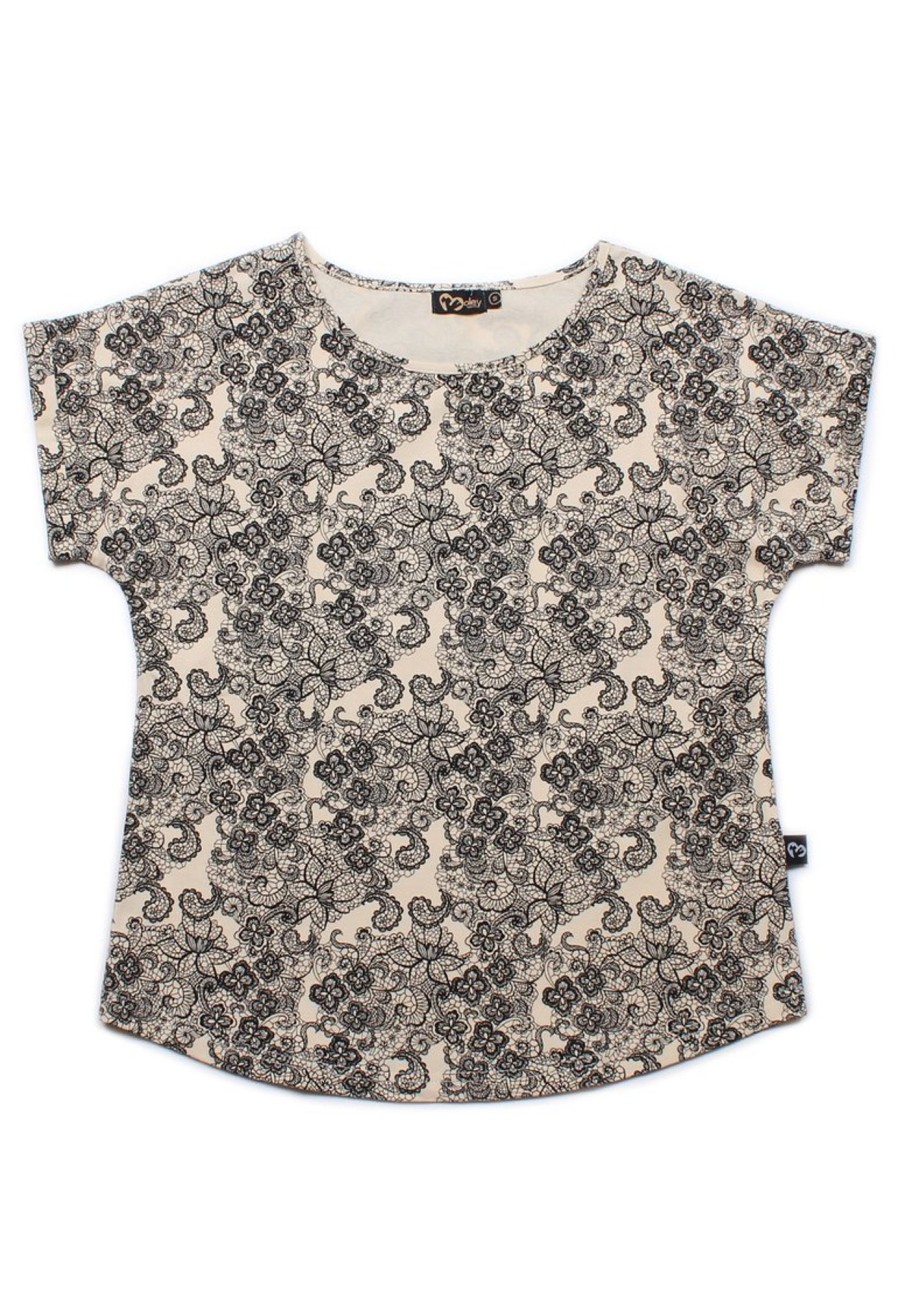 Ladies moleyapparels | Lace Print Blouse Beige (Ladies' Top)