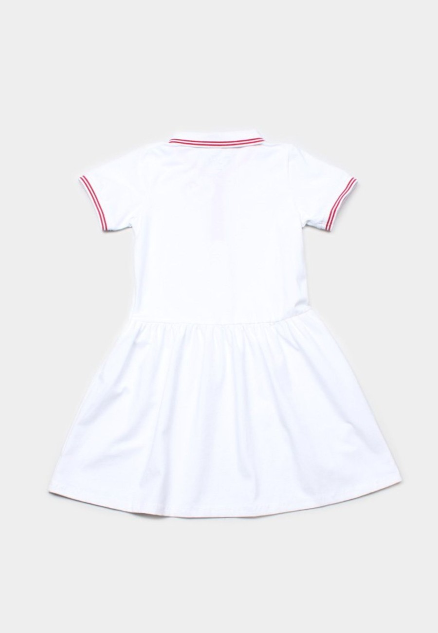 Matching Sets moleyapparels | Twin Tipped Polo Dress White (Girl'S Dress)