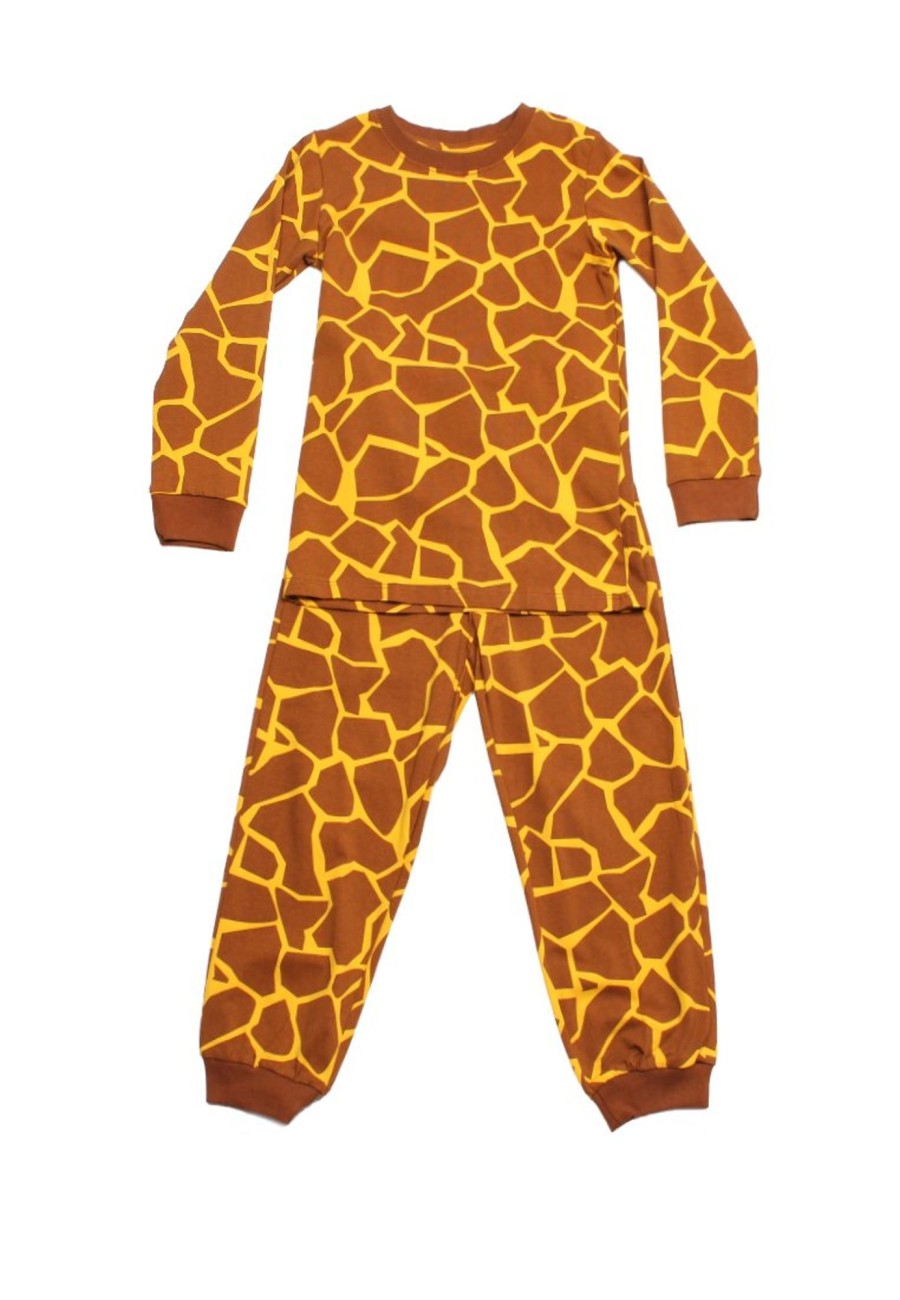 Kids Pyjamas moleyapparels | Giraffe Print Pyjamas Set Brown (Kids' Pyjamas)