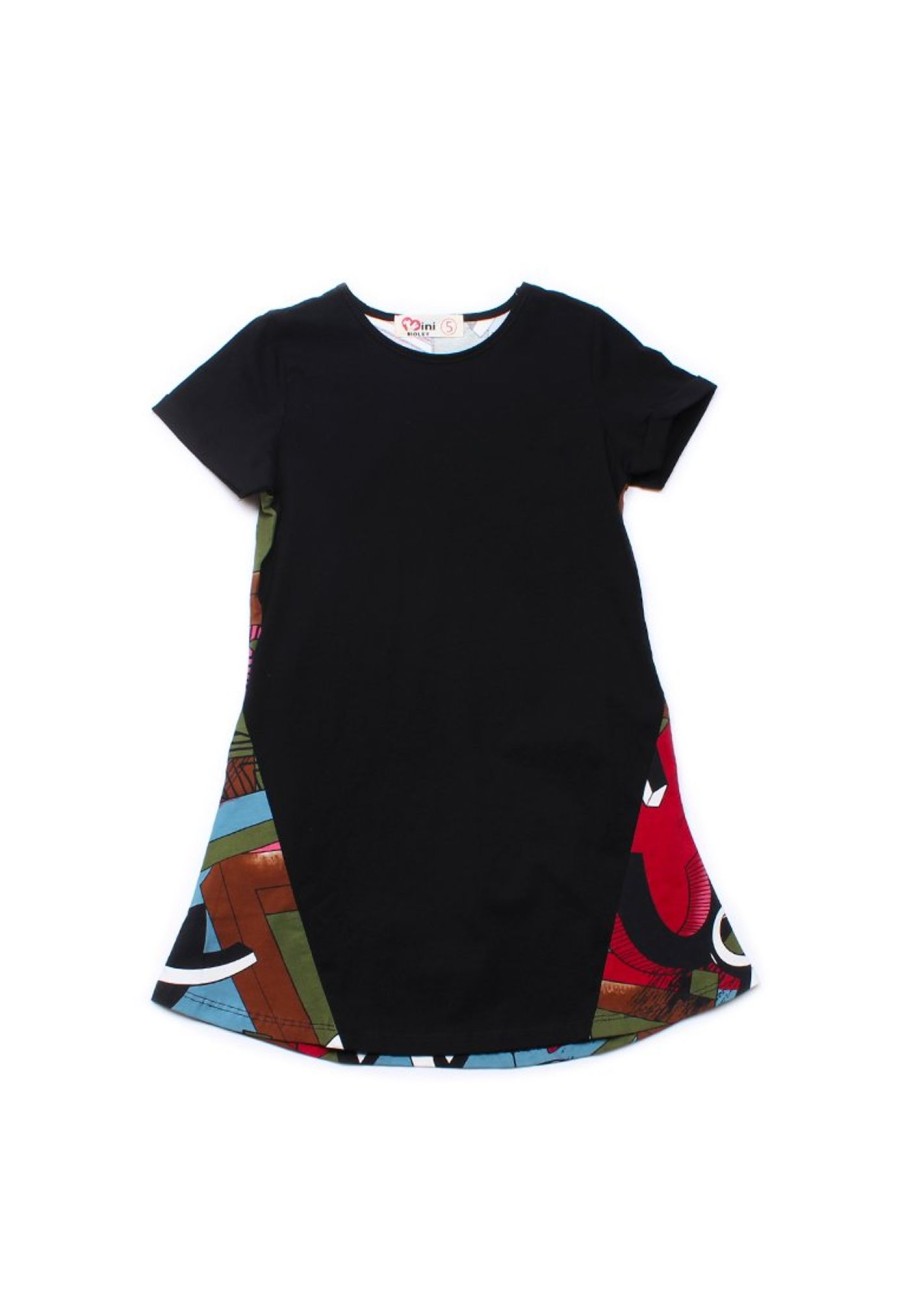 Girls moleyapparels | Abstract Art Shift Dress Black (Girl'S Dress)