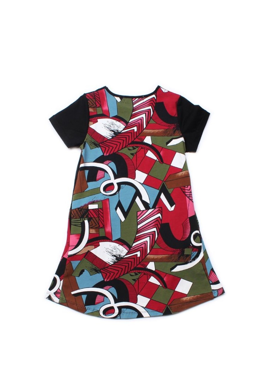 Girls moleyapparels | Abstract Art Shift Dress Black (Girl'S Dress)